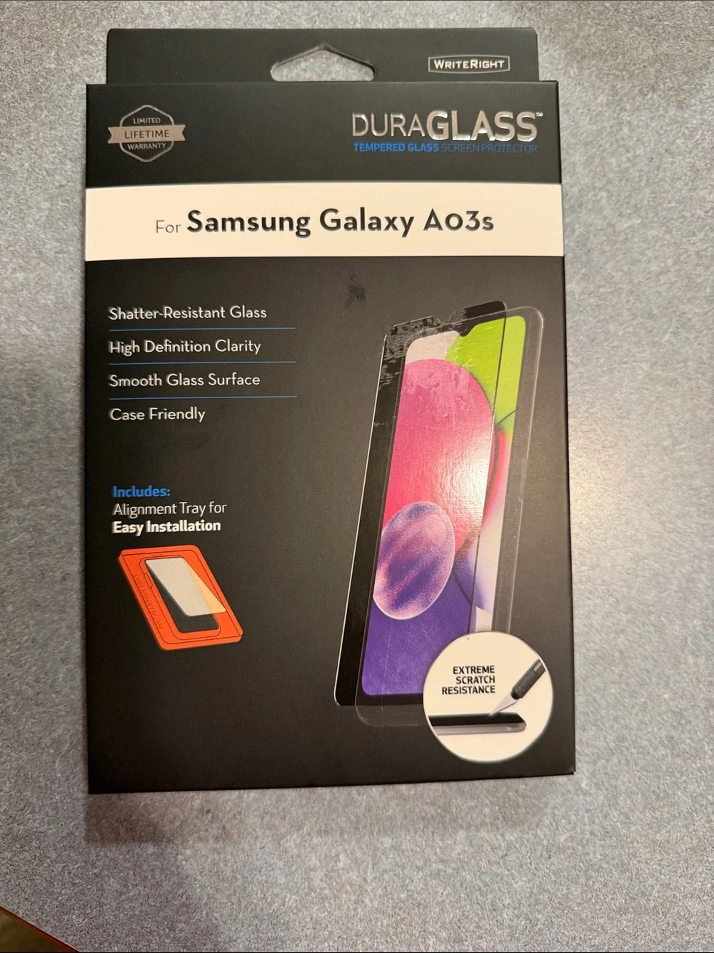 Tempered Glass Screen Protector for Samsung Galaxy A03s - Black